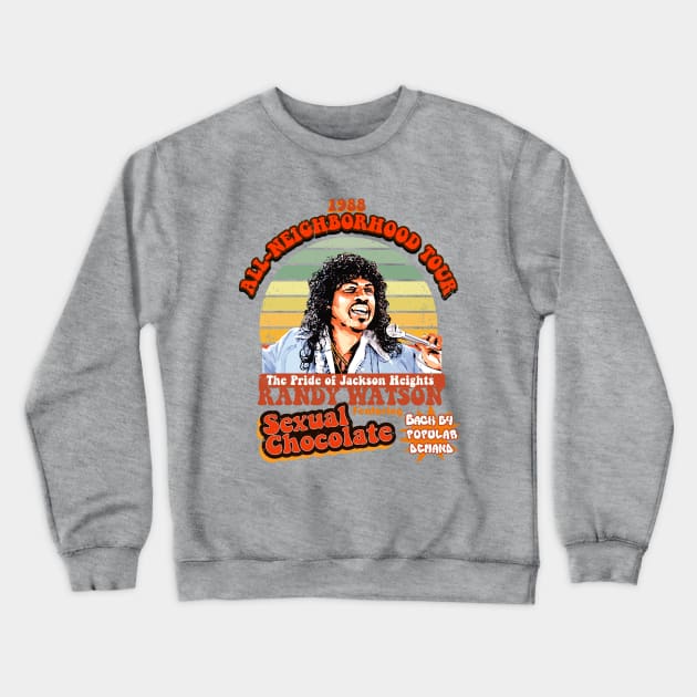 Randy Watson and Sexual Chocolate Crewneck Sweatshirt by Alema Art